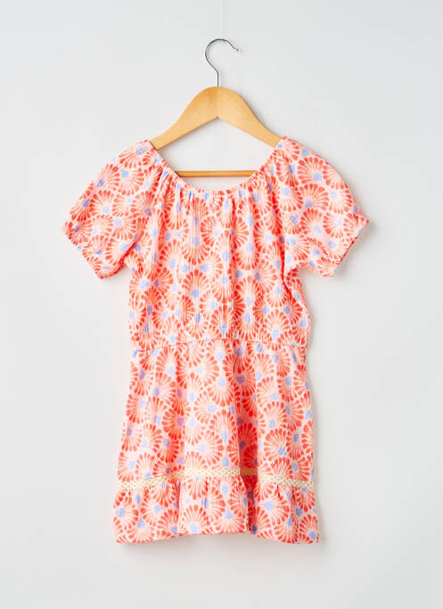 Robe mi-longue manches courtes manches courtes rose GARCIA fille