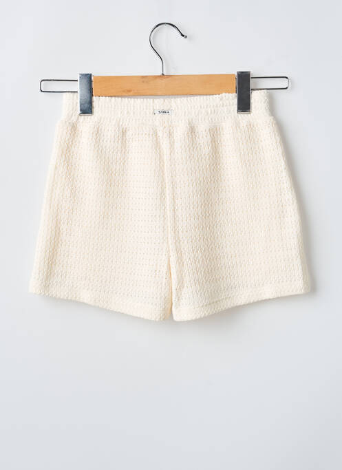 Short coupe droite taille élastique beige GARCIA fille