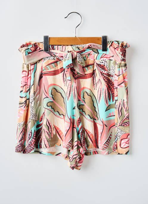 Short coupe droite taille élastique rose GARCIA fille