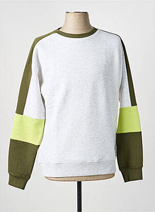 Sweat-shirt coupe droite manches longues blanc GARCIA garçon