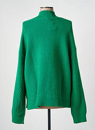 Pull maille tricot manches longues vert STREET ONE femme