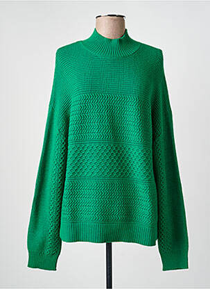 Pull maille tricot manches longues vert STREET ONE femme