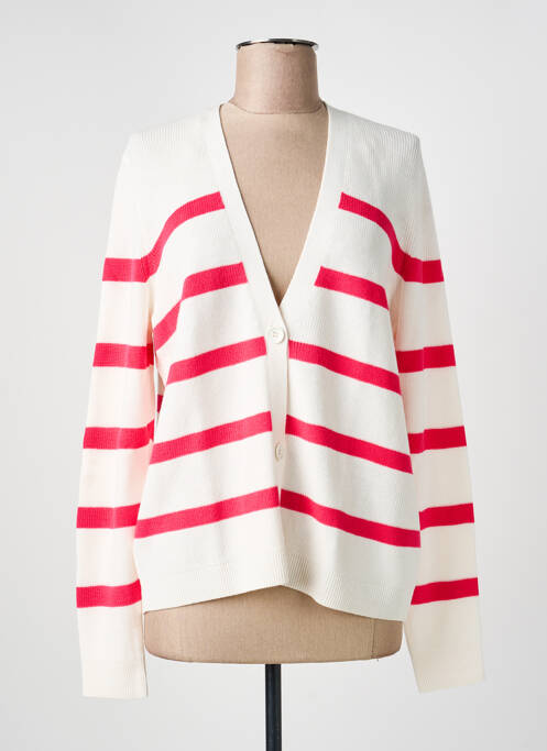 Gilet manches longues coupe cintrée blanc CECIL femme