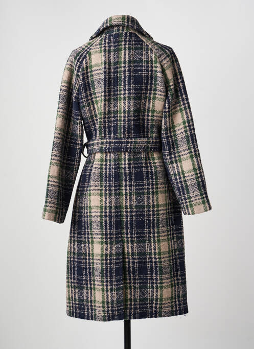 Manteau long coupe cintrée sans capuche bleu LA FIANCÉE femme