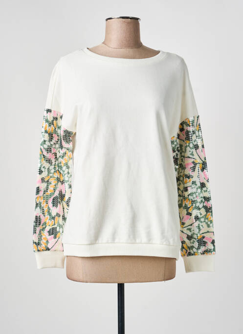 Sweat-shirt manches longues manches longues blanc STREET ONE femme