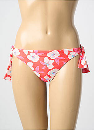 Bas de maillot de bain imprimé fleurs bikini rouge COMPAÑIA FANTASTICA femme