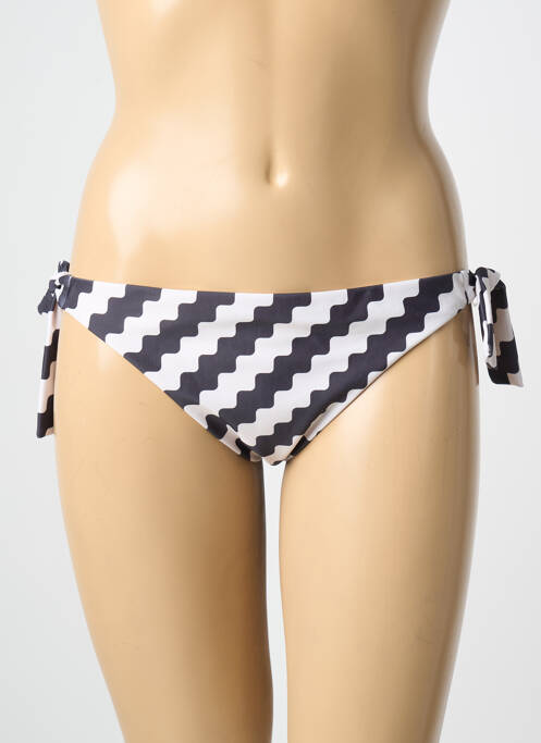Bas de maillot de bain tissage satiné bikini noir COMPAÑIA FANTASTICA femme