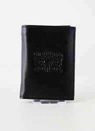 Portefeuille coutures renforcées noir LEVIS homme