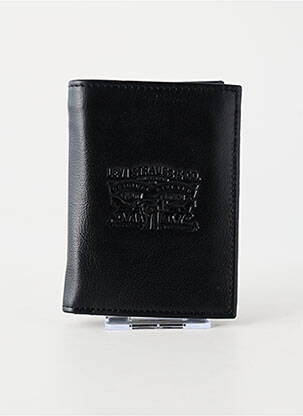 Portefeuille coutures renforcées noir LEVIS homme