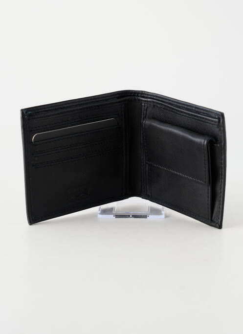 Portefeuille coutures renforcées noir LEVIS homme