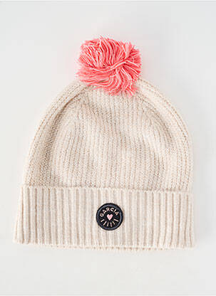 Bonnet bord-côtes beige GARCIA fille