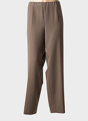 Pantalon slim taille élastique taille normale marron clair KJBRAND femme