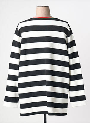 Sweat-shirt stretch manches longues noir LEAH CURVE femme