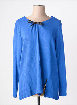 T-shirt coupe droite manches longues bleu SEE YOU femme