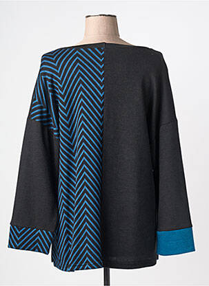 Pull coupe droite manches longues noir FRANCK ANNA femme