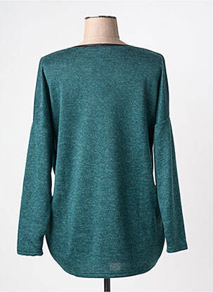 Pull maille souple et aérée manches longues vert KARIN HERTZ femme