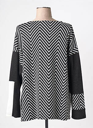 Pull stretch manches longues noir FRANCK ANNA femme