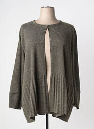 Gilet manches longues stretch vert FRANCK ANNA femme