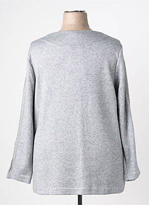 Pull tunique stretch manches longues argent SEE YOU femme