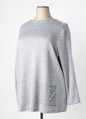 Pull tunique stretch manches longues argent SEE YOU femme