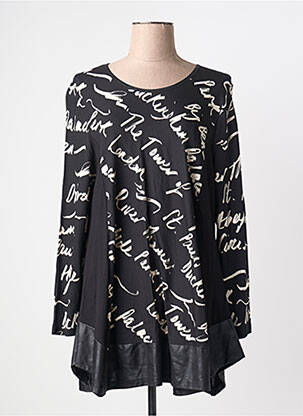 Tunique manches longues imprimé fantaisie noir SEE YOU femme