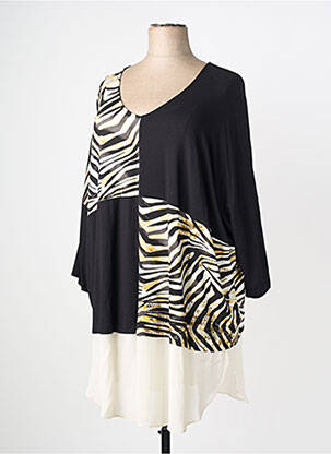 Tunique manches longues col v noir SEMPRE PIU femme