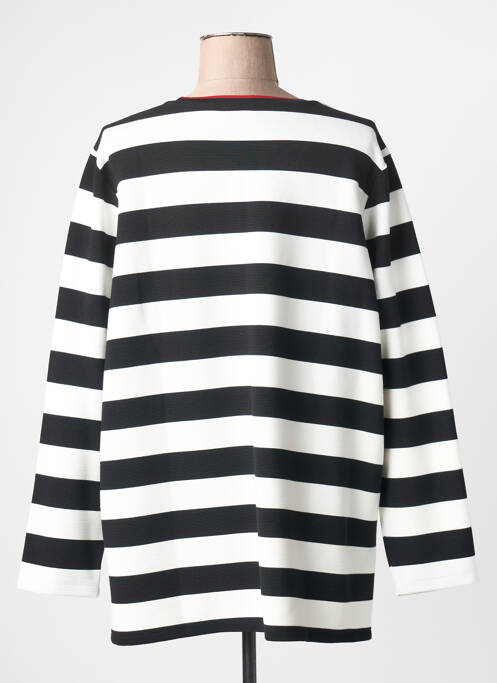 Sweat-shirt stretch manches longues noir LEAH CURVE femme