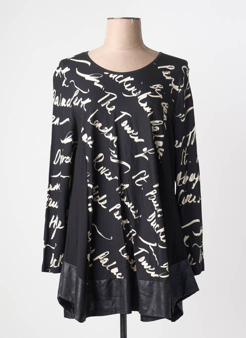 Tunique manches longues imprimé fantaisie noir SEE YOU femme