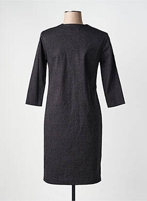 Robe mi-longue manches 3/4 manches 3/4 noir GEVANA femme