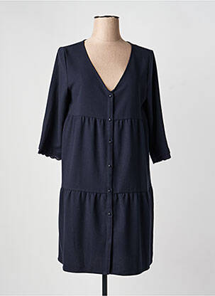 Robe mi-longue manches 3/4 manches 3/4 bleu Y'COO femme