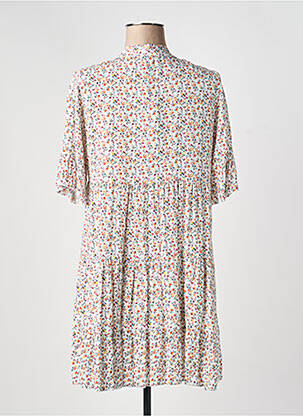 Robe courte manches courtes manches courtes blanc QUATTRO femme
