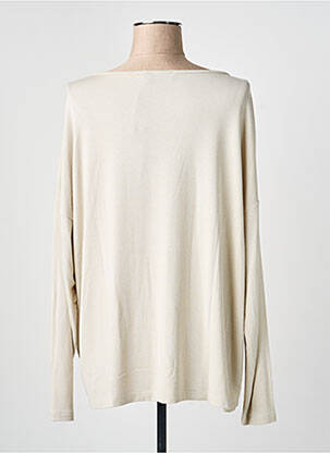Pull coupe droite manches longues beige YEST femme