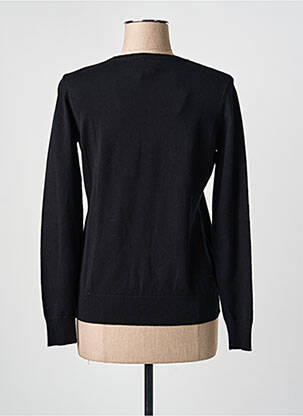Pull coupe cintrée manches longues noir GEVANA femme