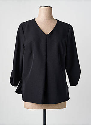 Blouse manches 3/4 manches 3/4 noir GEVANA femme