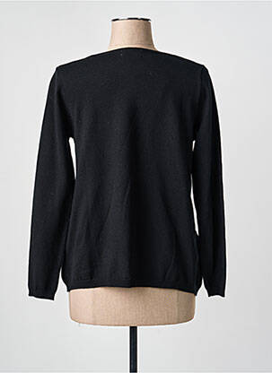 Pull coupe droite manches longues noir GEVANA femme