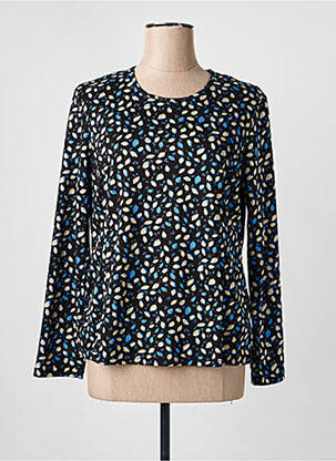 Pull col rond manches longues noir GEVANA femme