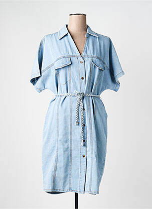 Robe mi-longue manches courtes manches courtes bleu ESQUALO femme