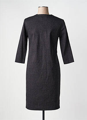 Robe mi-longue manches 3/4 manches 3/4 noir GEVANA femme