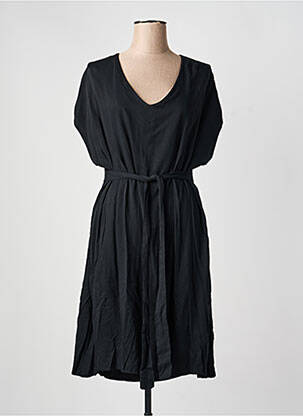 Robe mi-longue manches courtes manches courtes noir QUATTRO femme