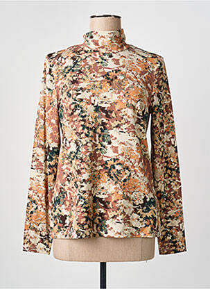 T-shirt imprimé fantaisie manches longues marron YEST femme