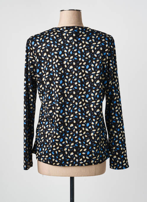 Pull col rond manches longues noir GEVANA femme