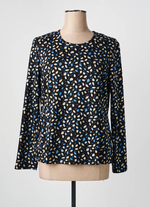 Pull col rond manches longues noir GEVANA femme