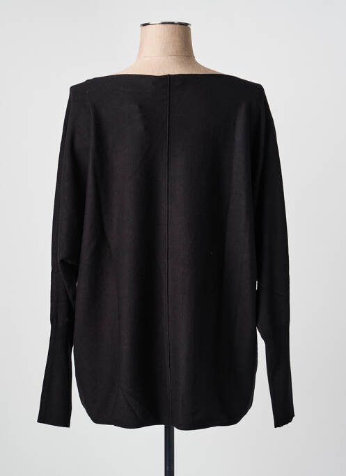 Pull col rond manches longues noir YEST femme