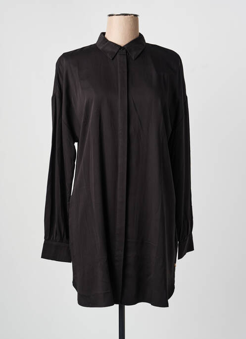 Robe courte manches longues manches longues noir YEST femme