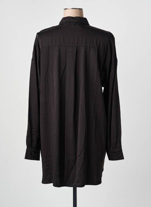 Robe courte manches longues manches longues noir YEST femme