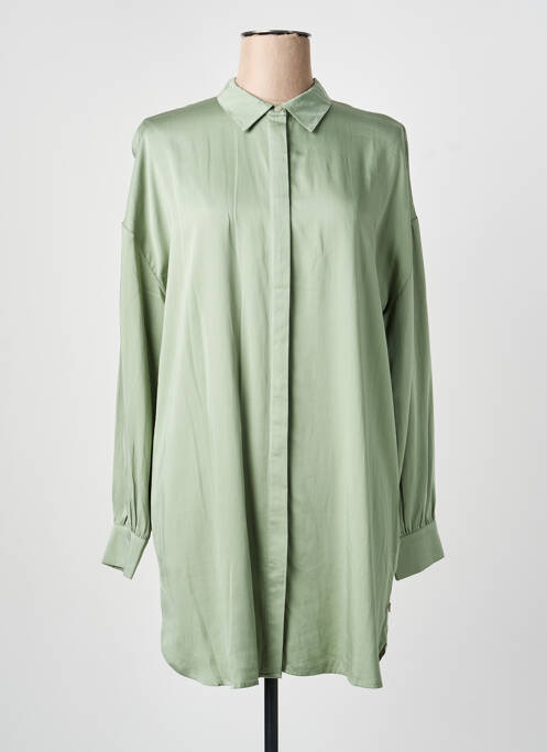 Robe courte manches longues manches longues vert YEST femme