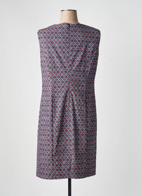 Robe mi-longue imprimé fantaisie sans manche bleu GEVANA femme