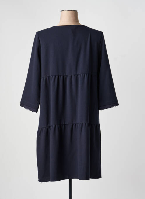 Robe mi-longue manches 3/4 manches 3/4 bleu Y'COO femme