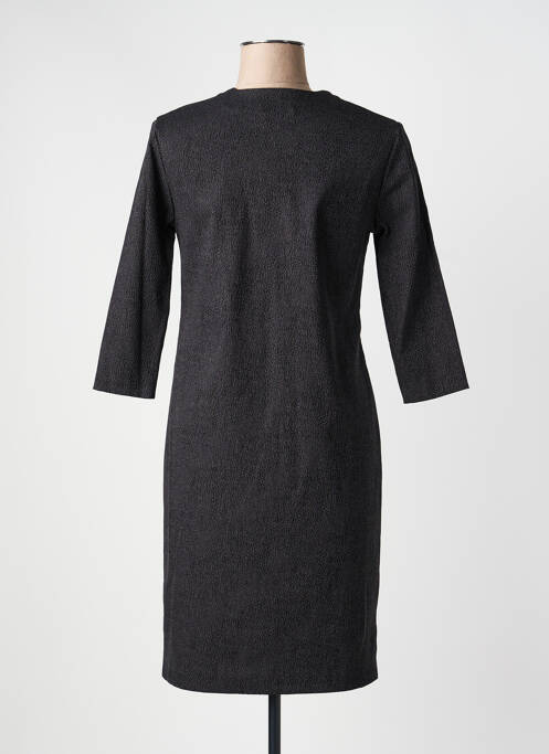 Robe mi-longue manches 3/4 manches 3/4 noir GEVANA femme