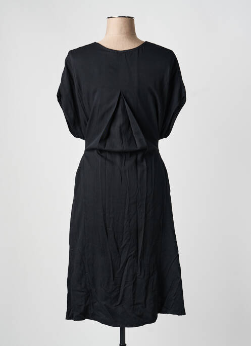 Robe mi-longue manches courtes manches courtes noir QUATTRO femme